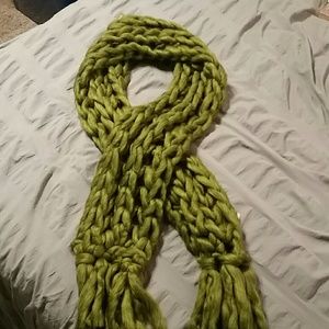 Olive green oversized knit scarf- NWOT